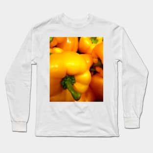 Yellow Peppers, food photography close up Long Sleeve T-Shirt